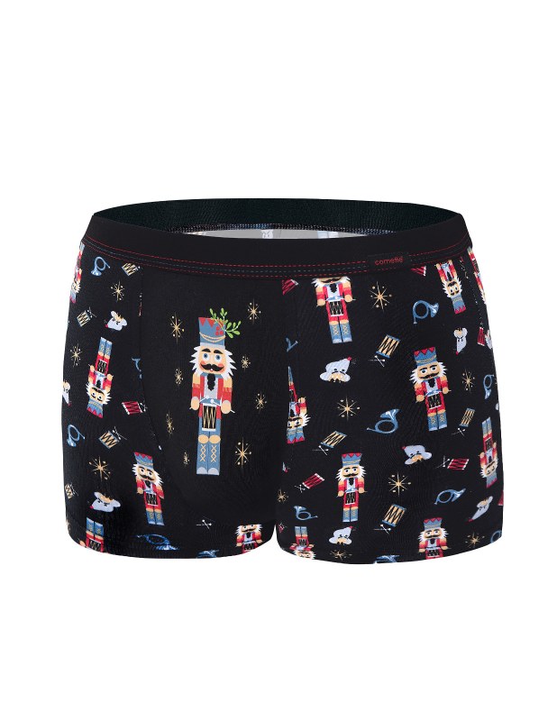 Boxerky Nutcracker 007/55 Black Merry Christmas - Cornette - Pánské oblečení spodní prádlo boxerky
