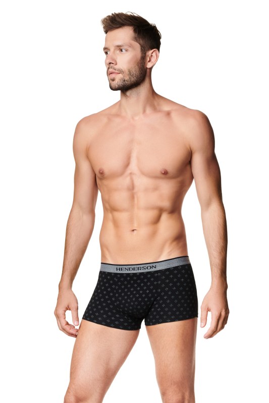 Zápasové boxerky 39331-99X Černá - Henderson - Pánské oblečení spodní prádlo boxerky