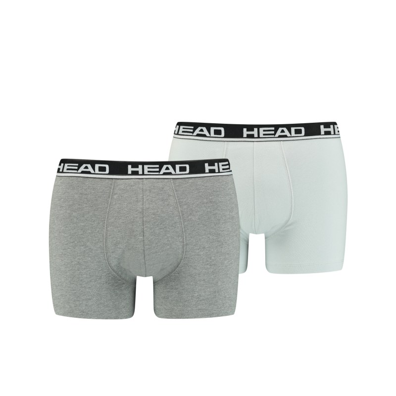 HEAD 2Pack Slipy 701202741 Grey/Ash - Pánské oblečení spodní prádlo boxerky