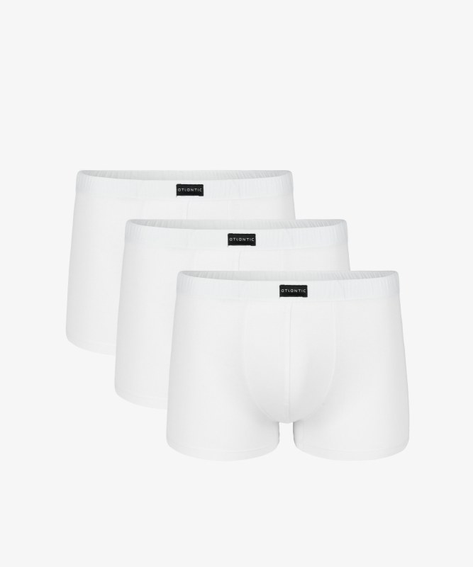 Pánské boxerky ATLANTIC 3Pack - bílé - Pánské oblečení spodní prádlo boxerky