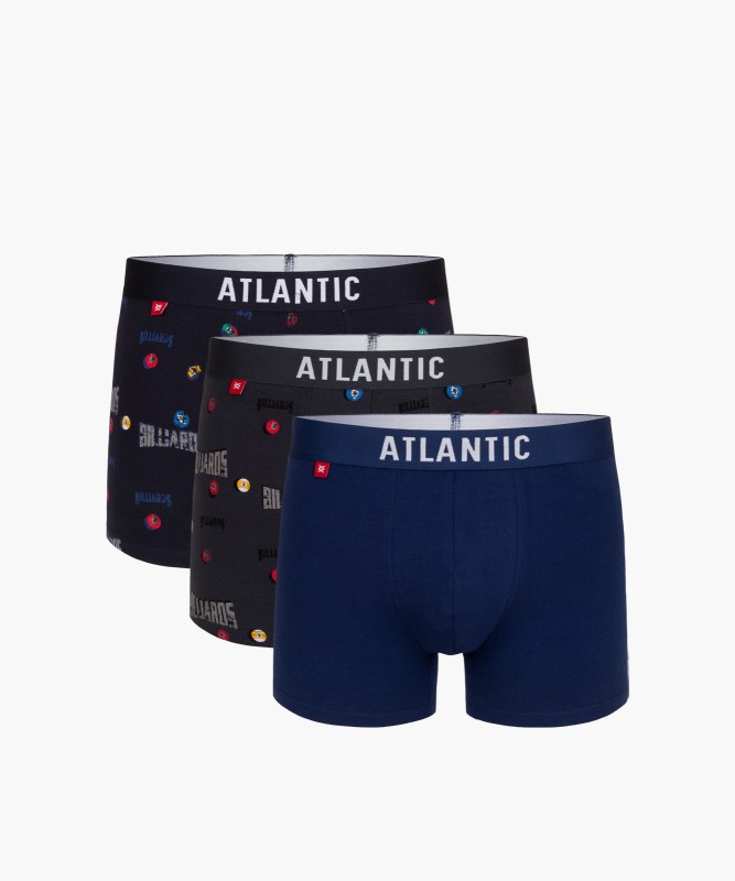 Pánské boxerky ATLANTIC 3Pack - vícebarevné - Pánské oblečení spodní prádlo boxerky