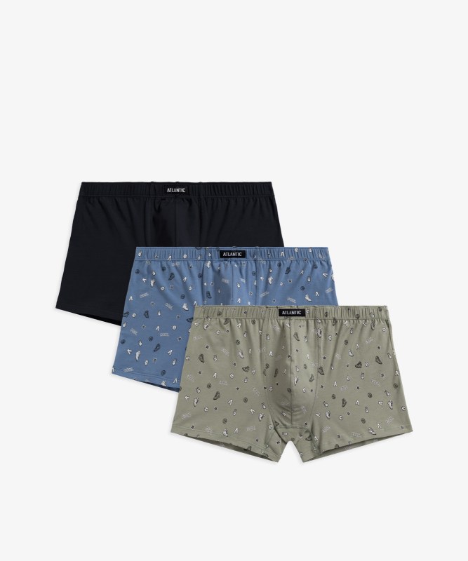 Pánské boxerky ATLANTIC 3Pack - vícebarevné - Pánské oblečení spodní prádlo boxerky