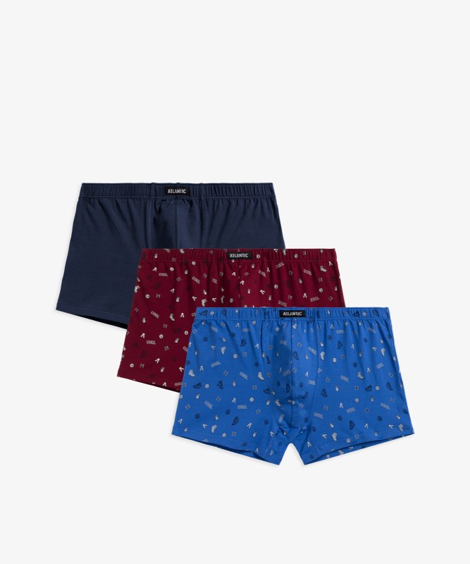 Pánské boxerky ATLANTIC 3Pack - vícebarevné - Pánské oblečení spodní prádlo boxerky