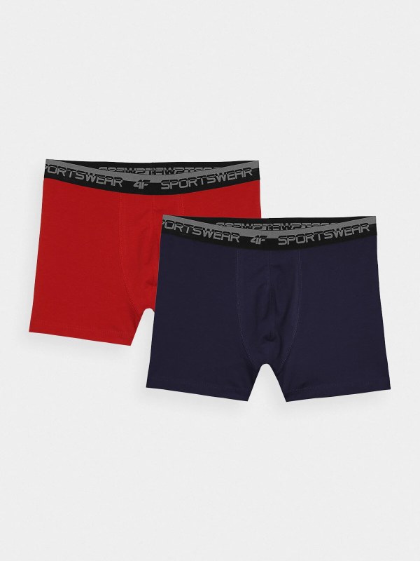 Pánské spodní prádlo boxerky 4F (2-pack) - tmavě modré/červené - Pánské oblečení spodní prádlo boxerky