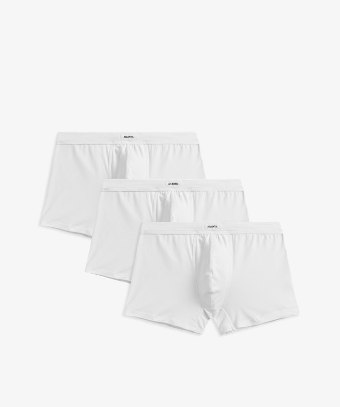 Pánské boxerky ATLANTIC 3Pack - bílé - Pánské oblečení spodní prádlo boxerky