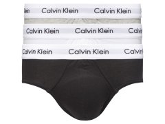 Pánské slipy 3 Pack 0000U2661G 998 černá/bílá/šedá - Calvin Klein