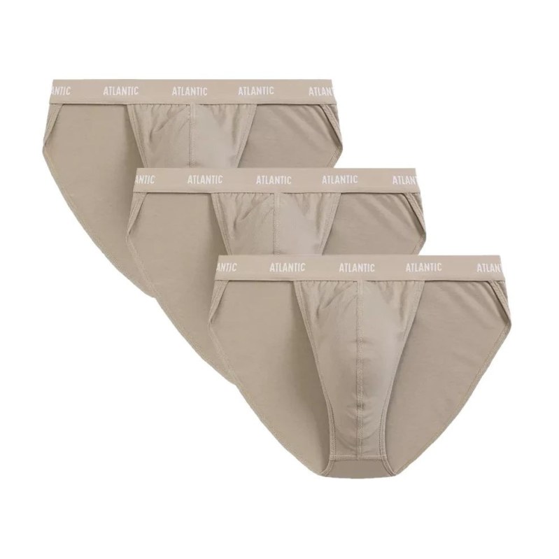 Pánská tanga 3 pack 1582 beige - Atlantic - Pánské oblečení spodní prádlo tanga