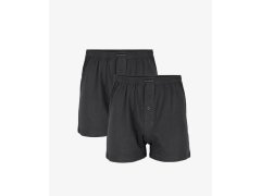 Pánské klasické boxerky ATLANTIC s knoflíčky 2PACK - graphite