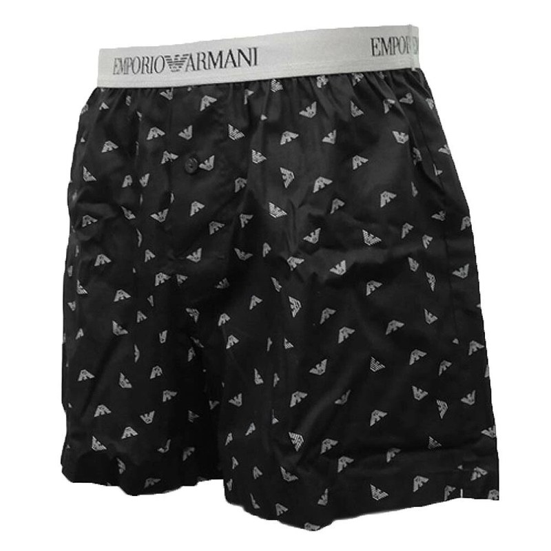 Pánské trenýrky 110991 4R576 35221 černé s potiskem - Emporio Armani - Pánské oblečení spodní prádlo trenýrky