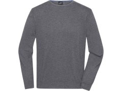 Daiber JN 1314 Pánský svetr s&nbsp;kulatým výstřihem 02.1314 grey heather