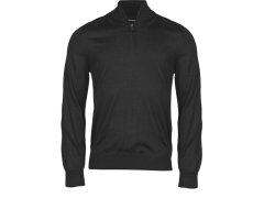 Tee Jays TJ 6010 Pánský svetr s&nbsp;1/4 zipem 18.6010 black