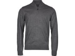 Tee Jays TJ 6010 Pánský svetr s&nbsp;1/4 zipem 18.6010 grey melange