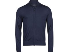 Tee Jays TJ 6012 Pánský pletený svetr se zipem 18.6012 navy