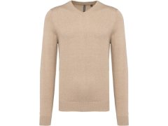 Kariban K 965 Pánský svetr s výstřihem do V 20.K965 beige heather