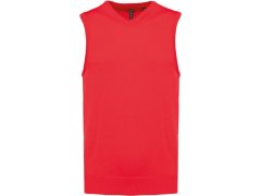 Kariban K 969 Pánská svetrová vesta s výstřihem do V 20.K969 red