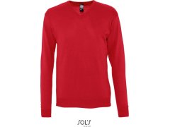 SOL´S Galaxy Men Pánský svetr s&nbsp;výstřihem do V 25.9500 red