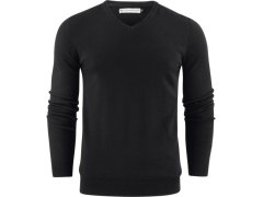 James Harvest Ashland V-Neck Pánský svetr s&nbsp;výstřihem do V 62.2507 black
