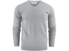 James Harvest Ashland V-Neck Pánský svetr s&nbsp;výstřihem do V 62.2507 grey melange
