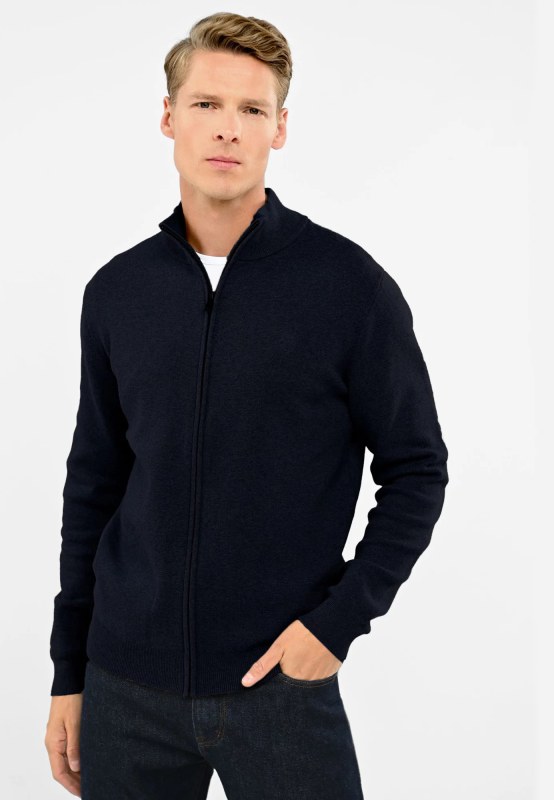 Pánský svetr S-Natan Navy Blue - Volcano - Pánské oblečení svetry