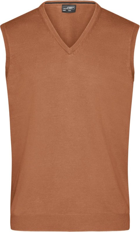 Daiber JN 657 Pánská svetrová vesta s výstřihem do V 02.0657 camel