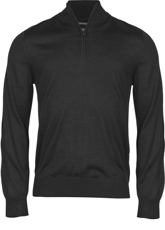 Tee Jays TJ 6010 Pánský svetr s 1/4 zipem 18.6010 black