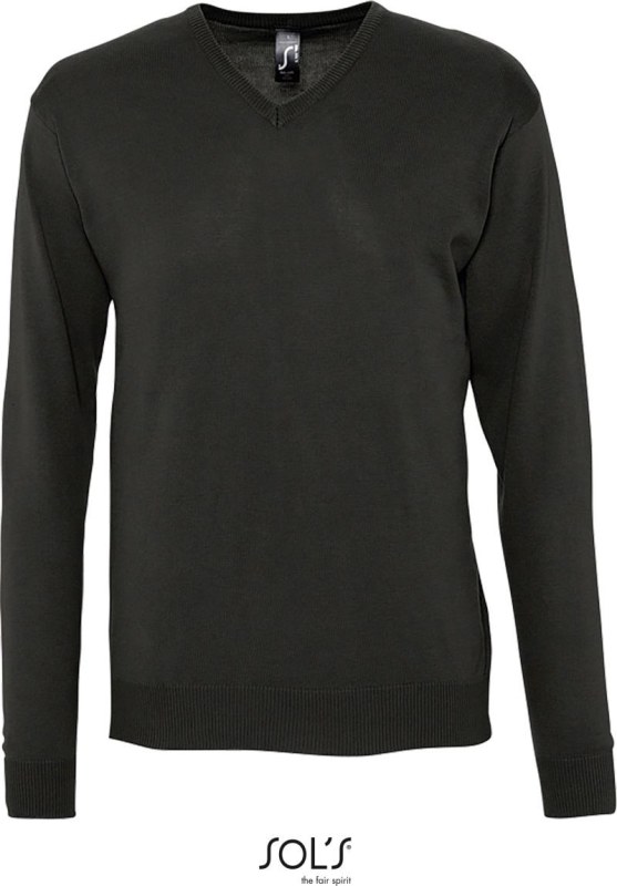 SOL´S Galaxy Men Pánský svetr s výstřihem do V 25.9500 black