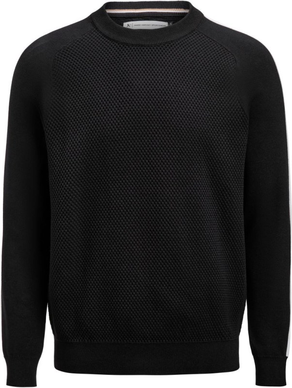 James Harvest Scarsdale Sweater Men Pánský svetr 62.2517 black - Pánské oblečení svetry