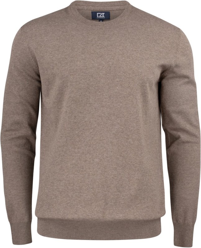 Cutter & Buck Oakville Men Pánský pletený svetr 68.5416 nougat melange - Pánské oblečení svetry