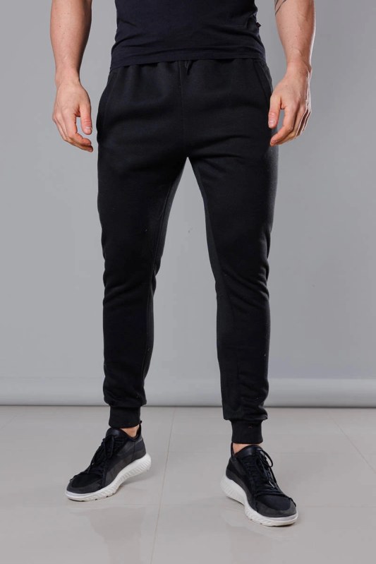 Černé pánské teplákové kalhoty 68XW01- Goodlooking