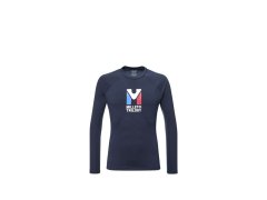 Pánské tričko MILLET Trilogy Wool Ts Ls M, tmavě modré