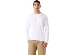Pánské tričko Champion LS Tee, bílé, 222507 WW001