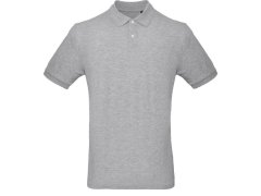 B&C Inspire Polo /men_° Pánské piqué polo z bio bavlny 01.0430 heather grey