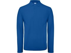 B&C ID.001 LSL Pánské piqué polo s dlouhým rukávem 01.0I12 royal blue