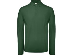 B&C ID.001 LSL Pánské piqué polo s dlouhým rukávem 01.0I12 bottle green