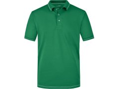 Daiber JN 569 Pánské žerzejové elastické polo 02.0569 irish green/white