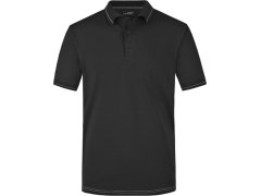 Daiber JN 569 Pánské žerzejové elastické polo 02.0569 black/white