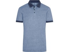 Daiber JN 706 Pánské žerzejové melírované polo 02.0706 blue melange/navy