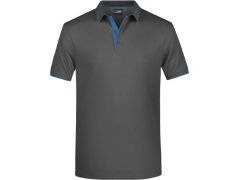 Daiber JN 728 Pánské piqué polo s&nbsp;kontrastní légou 02.0728 graphite/aqua