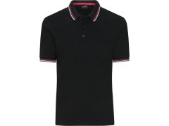 Daiber JN 1306 Pánské těžké piqué polo s&nbsp;proužky 02.1306 black/white/red