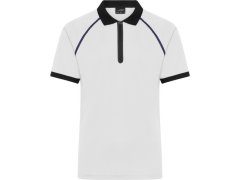 Daiber JN 1308 Pánské piqué polo se zipem 02.1308 white/black