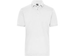 Daiber JN 1806 Pánské pracovní elastické bio polo - Solid 02.1806 white