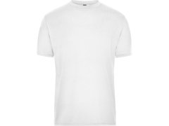 Daiber JN 1808 Pánské pracovní tričko z bio bavlny - Solid 02.1808 white
