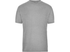 Daiber JN 1808 Pánské pracovní tričko z bio bavlny - Solid 02.1808 grey heather