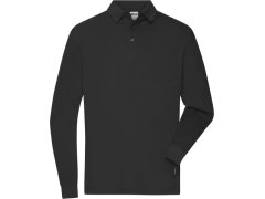 Daiber JN 1842 Pánské pracovní piqué polo s&nbsp;dlouhým rukávem 02.1842 black