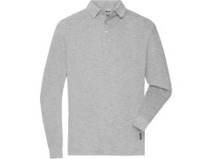 Daiber JN 1842 Pánské pracovní piqué polo s dlouhým rukávem 02.1842 grey heather