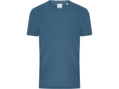 Daiber 8040 Pánské bio tričko s&nbsp;jemným žebrováním 02.8040 dusty blue