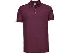 Russell Athletic 566M Pánské elastické piqué polo 10.566M burgundy