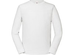 Fruit of the Loom Iconic 195 LSL Pánské tričko z těžké bavlny s dl. rukávem 16.1360 white