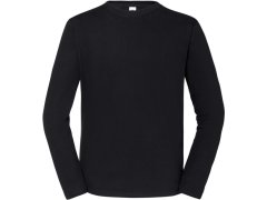 Fruit of the Loom Iconic 195 LSL Pánské tričko z&nbsp;těžké bavlny s&nbsp;dl. rukávem 16.1360 black
