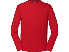 Fruit of the Loom Iconic 195 LSL Pánské tričko z těžké bavlny s dl. rukávem 16.1360 red